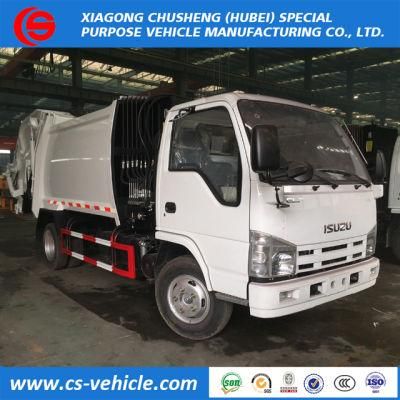 for LHD Isuzu Garbage Truck with Detachable Carriage /8m3 Refuse Collector Truck