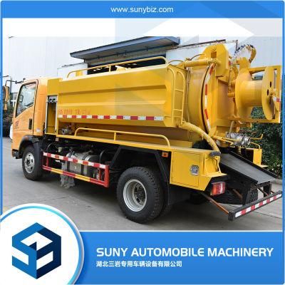 Sinotruk HOWO 4cbm Sewer Dredge Vehicle Mini Fecal Suction Truck