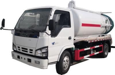 I-Suzu 4000L Vacuum Truck 5000L Waste Sewage Suction Truck with Moro Pump