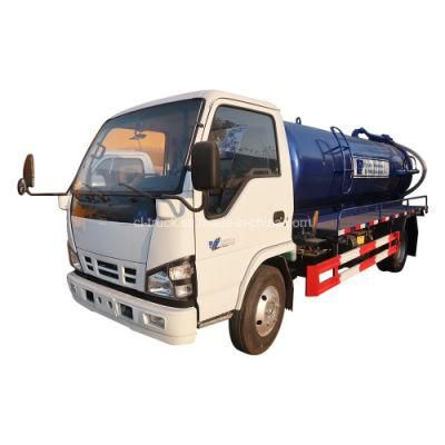 Factory Selling Janpan 3-5cbm I Suzu Vacuum Sewage Drainage Pump Truck High Pressure Vacuum Suction Truck