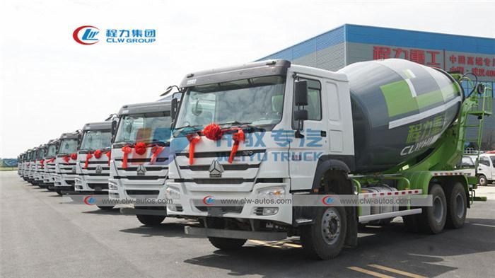 Large Capacity Top Grade Sinotruk HOWO 10-Wheel 9cubic Meters Construction Trucks 10m3 Self Loading Concrete Mixer Truck