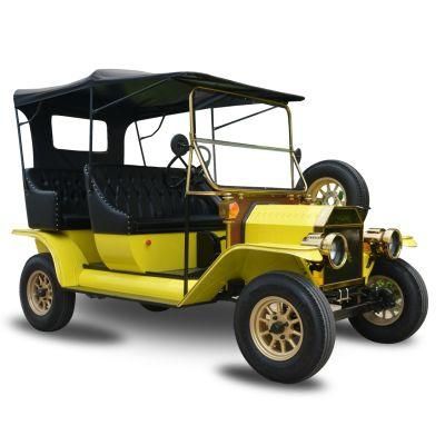 Vintage Old Fashion Sightseeing Scooter 4-5seats Electric Classic Car Golf Cart for Resort Villas Hotels