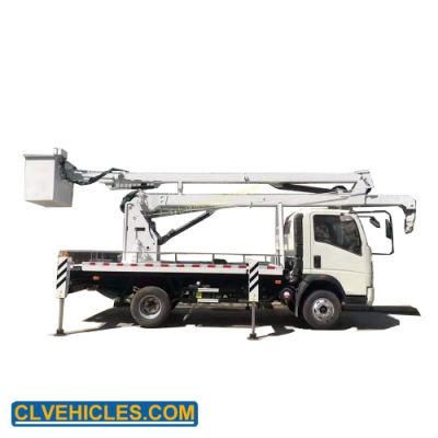 HOWO Double Rows 16 Meters Folding Type Aerial Bucket Truck