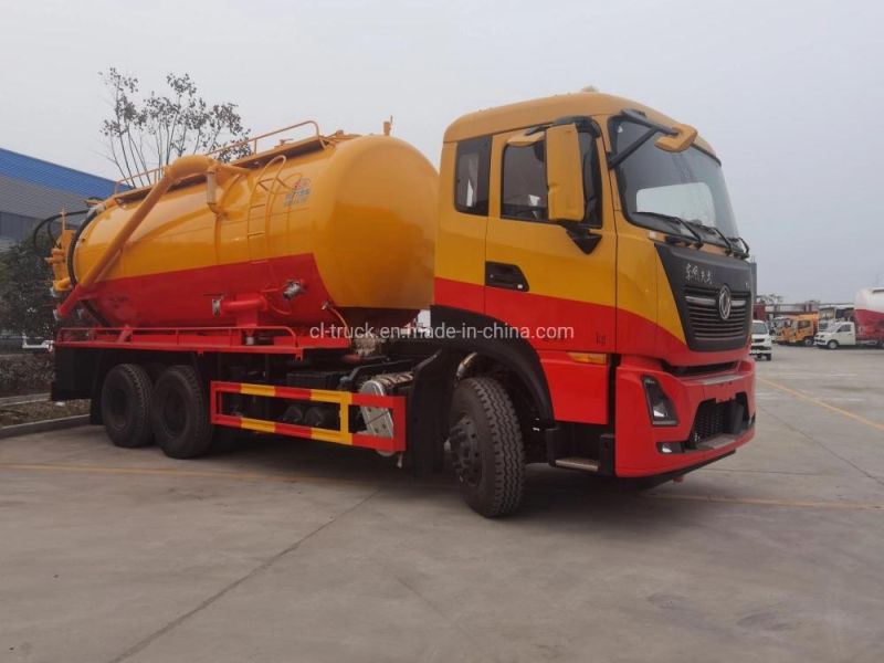 Dongfeng 6X4 33m3 Septic Pump Trucks Vacuum Sewage Suction Jetting Truck