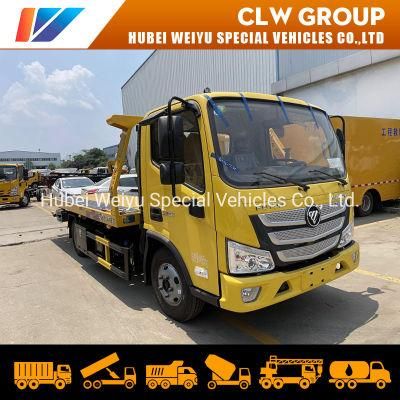 Japanese Foton 4X2 Wrecker Truck Tilt Tray Middle Duty 4t 5tons Flatbed Tow Wrecker Truck
