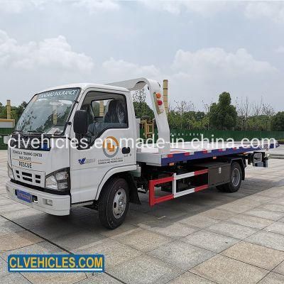 Japanese 1suzu Npr 5tons Wrecker Recovery Truck Flatbed Tow Truck