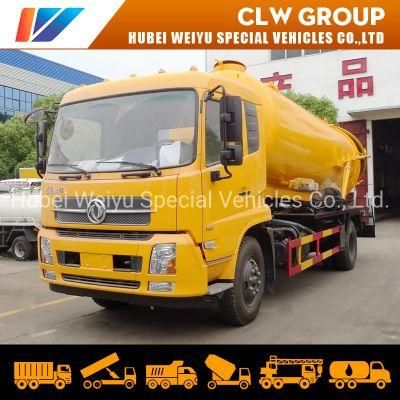 10cbm or 10000liters Dongfeng/Foton/HOWO Vacuum Pump Fecal Sludge Truck Cleaning Suciton Truck