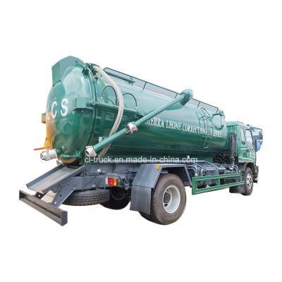 Japan Brand 6X4 10cbm 12cbm Vacuum Suction Sewer Cleaning Sewage Tanker Truck for Sale