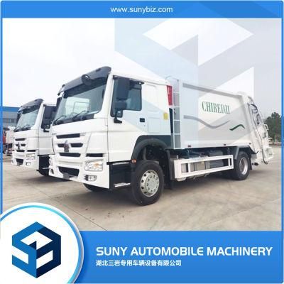 Sinotruk HOWO 15cbm Garbage Compactor Bin Van Rubbish Truck