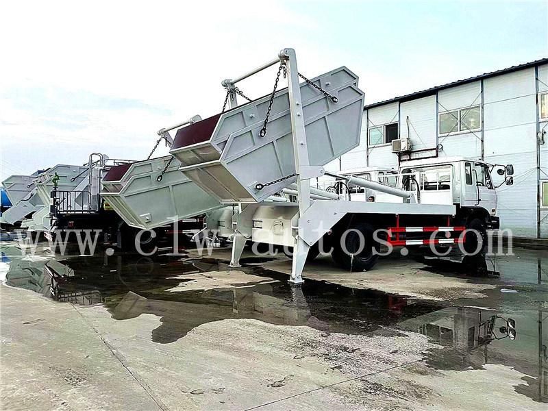 Sinotruk HOWO 8000liters 8cbm 6tons Swing-Arm Type Garbage Truck Swept-Body Refuse Collector Waste Removal Truck