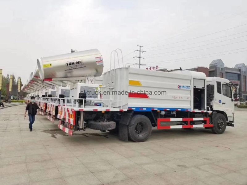 Factory Selling Dongfeng 10m3 12m3 Dust Suppression Sterilizing Vehicle 40m 50m 60m 100m 120m TDM-M10 Disinfection Disinfecting Disinfectant Truck