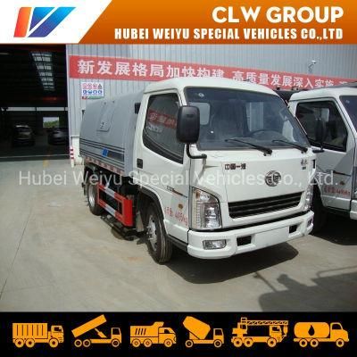 China FAW 4X2 5cbm/5000liters Dustbin Mini Sealed Garbage Truck