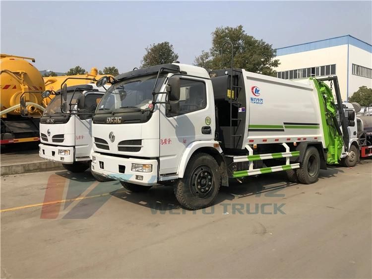 5tons 8m3 Waste Refuse Compactor Truck with Swing Arm Garbage Container