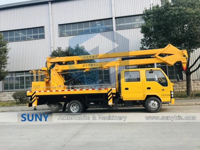 16m 10 Ton 20 Ton Hydraulic Rising Boom Bucket Construction Work Platform Truck