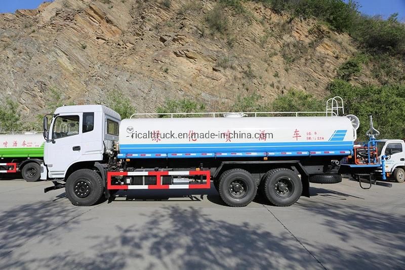 Dongfeng Factory Sales 18m3 with Fog Cannon Water Truck 6X4 Stainless Steel Water Tanker Truck