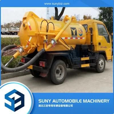 Foton 3000L Sewage Suction Tanker Truck with High Pressure Pump