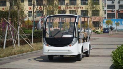 Strong Power Lithium Battery Comfortable Leather Seat 11 Seater Electric Sightseeing Bus