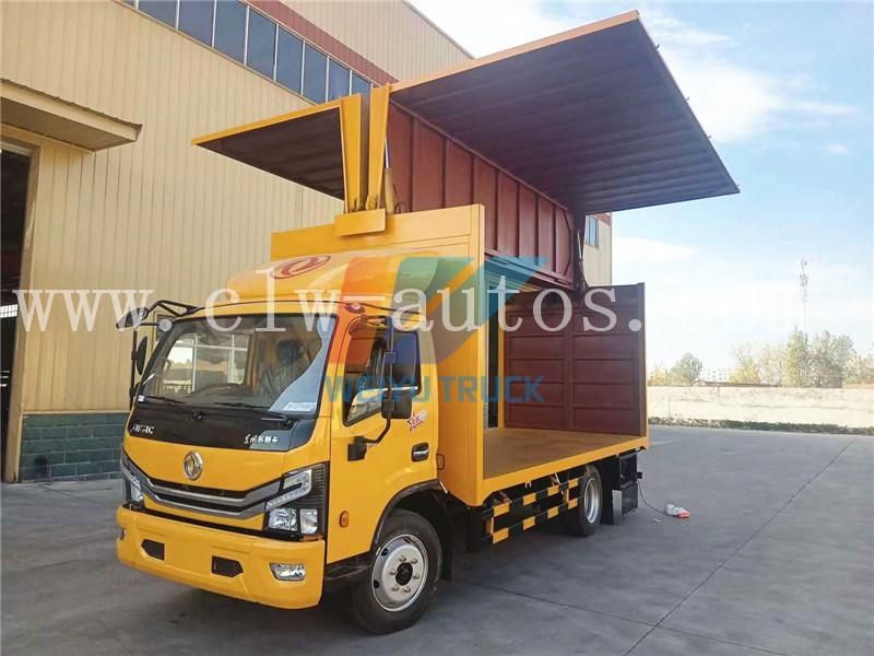 Dongfeng Duolicar 5tons 6tons 7tons 20cbm Double Wing Opeing Unfolding Van Cargo Truck