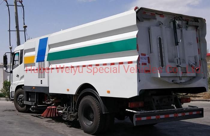 China Dongfeng Factory 8tons 16cbm Street Road Sweeper Cleaning Machine Washer Truck for Sale