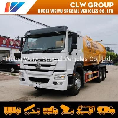 Right Hand Drive HOWO 6X4 Vacuum Sewage Suction Truck 16m3 18m3 20m3 Sewer Waste Septic Management Tanker Truck with Keiser Moro Vacuum Pump