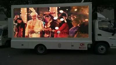 HOWO Foton 4X2 Full Color LED Mobile Advertising Trucks with Stage