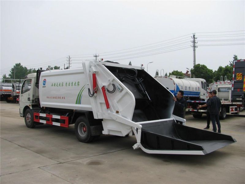 DFAC 4X2 8m3 RC Garbage Compactor Truck, Waste Compactor Truck for Sale with Differt Rear Loading Method