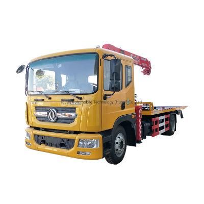 Dongfeng Customized 3tons 5tons 8tons Road Rescue Tow Truck Road Platform with Crane Towing Wrecker for Sale