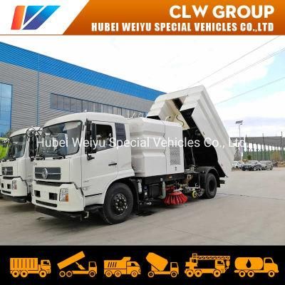 China Dongfeng High Pressure Road Sweeper with Cummins Deputy Engine Vacuum Road Sweeper Truck