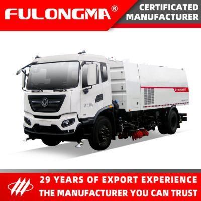 Fulongma 169kw Powerful Engine 3.5m Road Channel Brush Water Sprinkling Truck