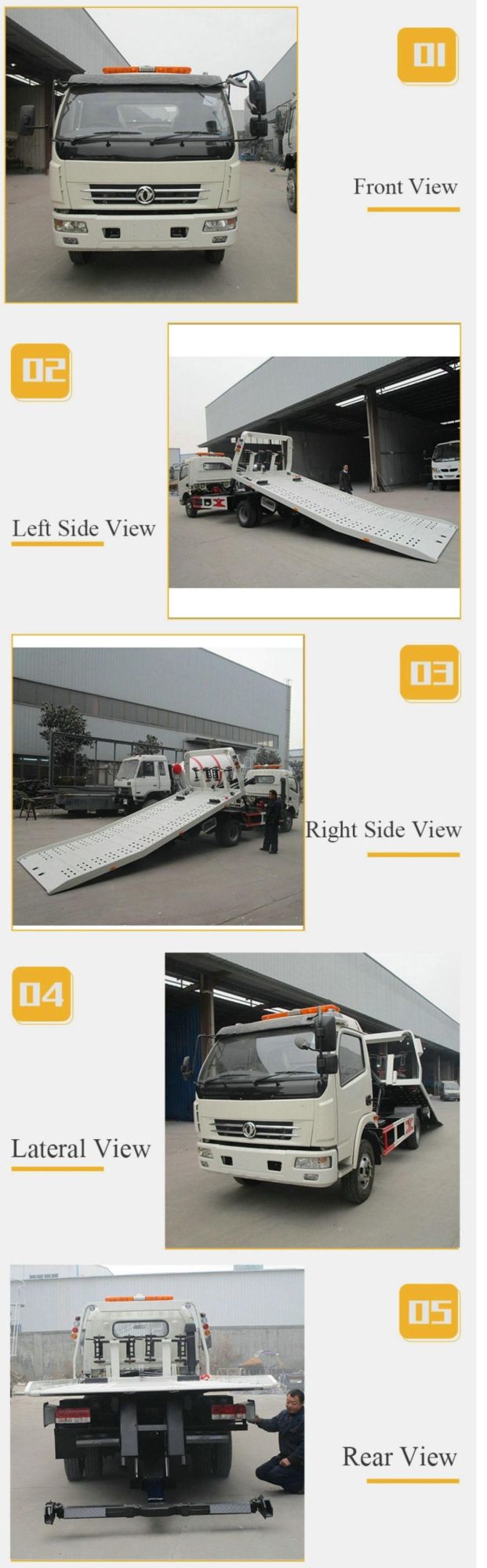 3 -5t All Wheel Drive 4X4 Flatbed Tow Truck (Off Road Wrecker, Car Carrier)