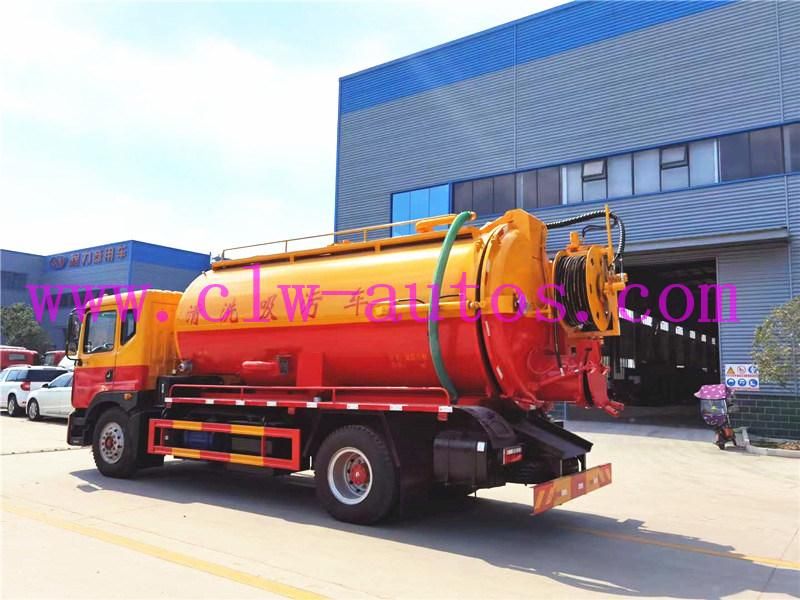 12cbm-16cbm HOWO Vacuum Suction Truck with Water High Pressure Cleaning Truck