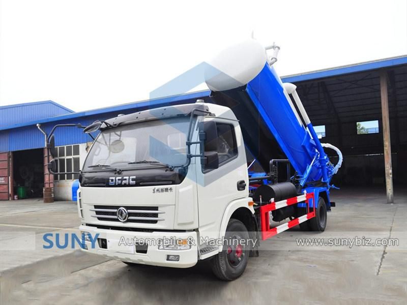 Mini DFAC 5000 Liters Vacuum Sewage Pump Tank Truck