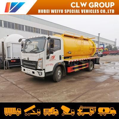 Sinotruk HOWO 8000liters Sewer Cleaning Truck High Pressure Sludge Cleaning Truck