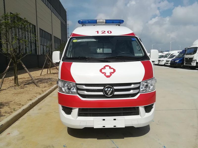 Cheap Emergency Transport Ambulance Vehicle Foton G7 Monitoring Medical ICU Ambulance Car Price for Sale