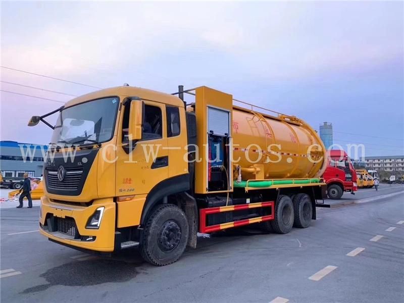 Dongfeng Kinland 6X4 15000 Litres Vacuum Sewage Suction and High Pressure Cleaning Truck