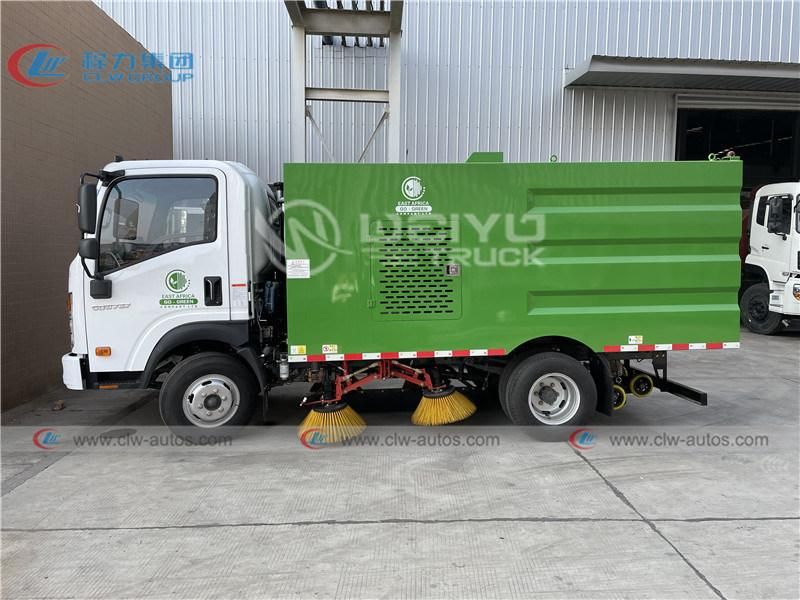 Sinotruk HOWO 1.5cbm 1500liters Water Tanker 4cbm 4000liters Dust Tanker Road Cleaning Sweeper Truck