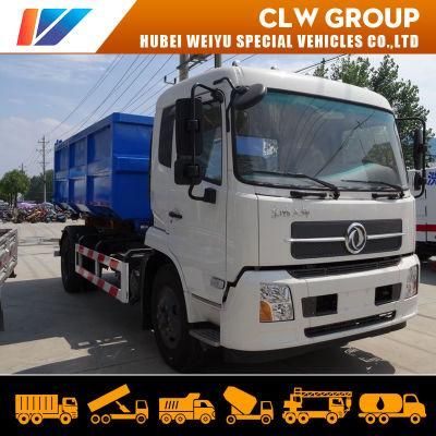 Dongfeng 12000liters 12m3 Detachable Container Type Hook Lifting Garbage Truck with Hopper