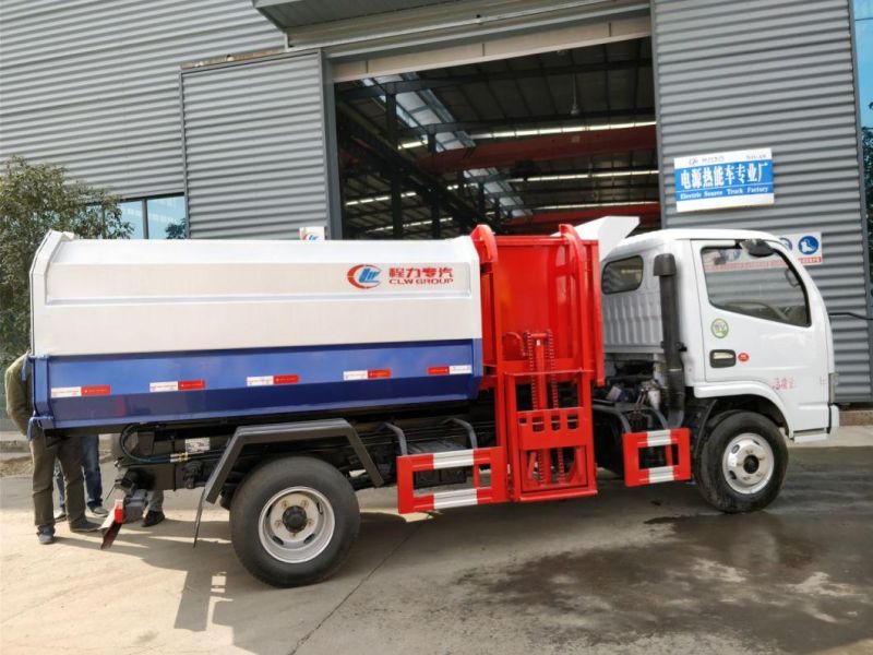 Forland 3 Cbm Garbage Vehicle Small Hanging Bucket Garbage Truck