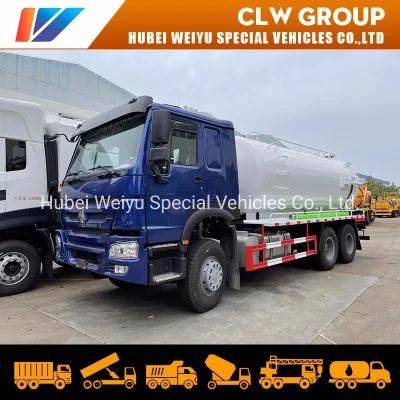 HOWO 16cbm Sewage Vacuum Truck Sewer Cleaning Truck with Jurpo Vacuum Pump