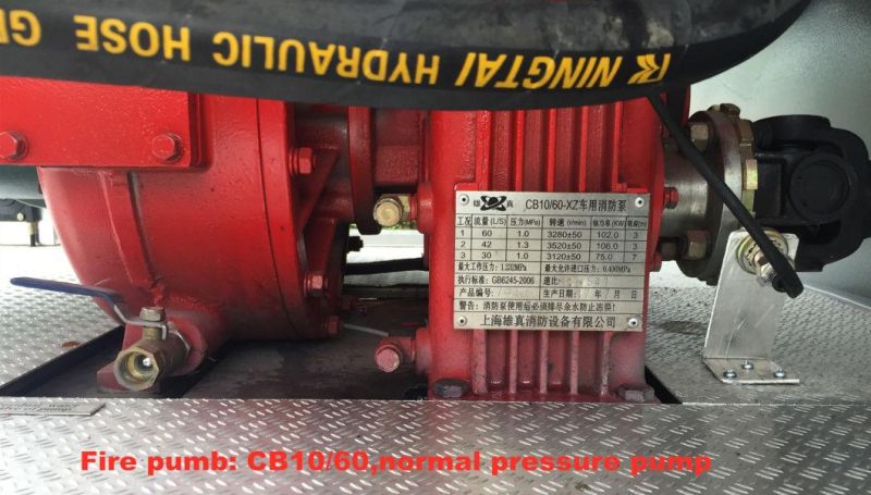 Isuzu Fvr 240HP 4tons Water 2tons Foam Fire Truck 6tons Fire Fighting Trucks for Chile