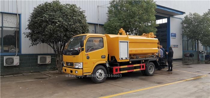 Dongfeng Small Vacuum Truck 5m3 High Pressure Cleaning Sewage Suction Tanker Truck