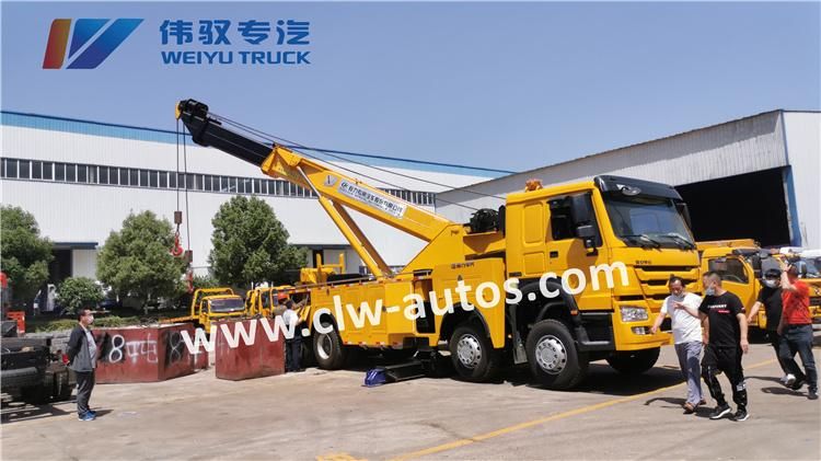 Heavy Duty Sinotruk HOWO 8X4 Rotator Boom 50tons 60tons Tow Truck for Towing Rescue Service Company