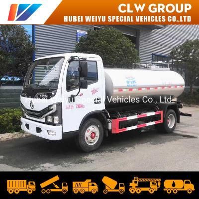 China Factory Dongfeng 5t Pure Water Tank Truck 5tons Milk Tank Truck 5cbm Drinking Fresh Milk Transport Tank Truck