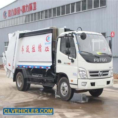 Foton 4X2 8000L Garbage Waste Compressed Collection Vehicle Compactor Truck