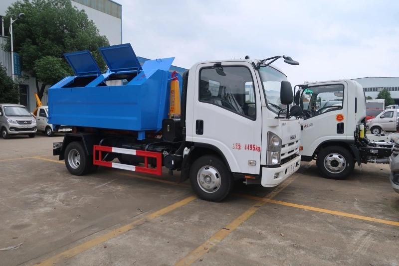 I Suzu 5tons 5m3 Hook Lift Container Garbage Truck