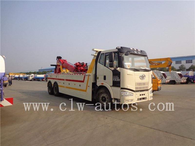 FAW 6X4 Heavy Duty Wrecker Truck Rotator Tow Truck 20 Ton Wrecker Tow Truck for Sale