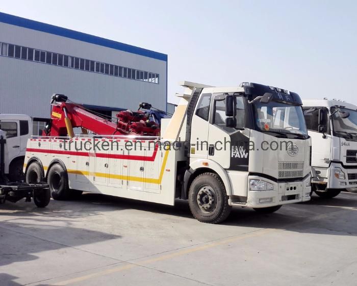 FAW 10 Wheel 6X4 Chassis Under Lift Wheel-Lift 16ton Intergrated Self Loader Breakdown Vehicle Towing Wrecker Truck