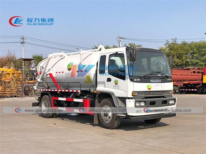 Isuzu 10tons Sewage Suction Truck 10cbm Sewer Cleaning Truck 4X2 Sewage Delivery Truck