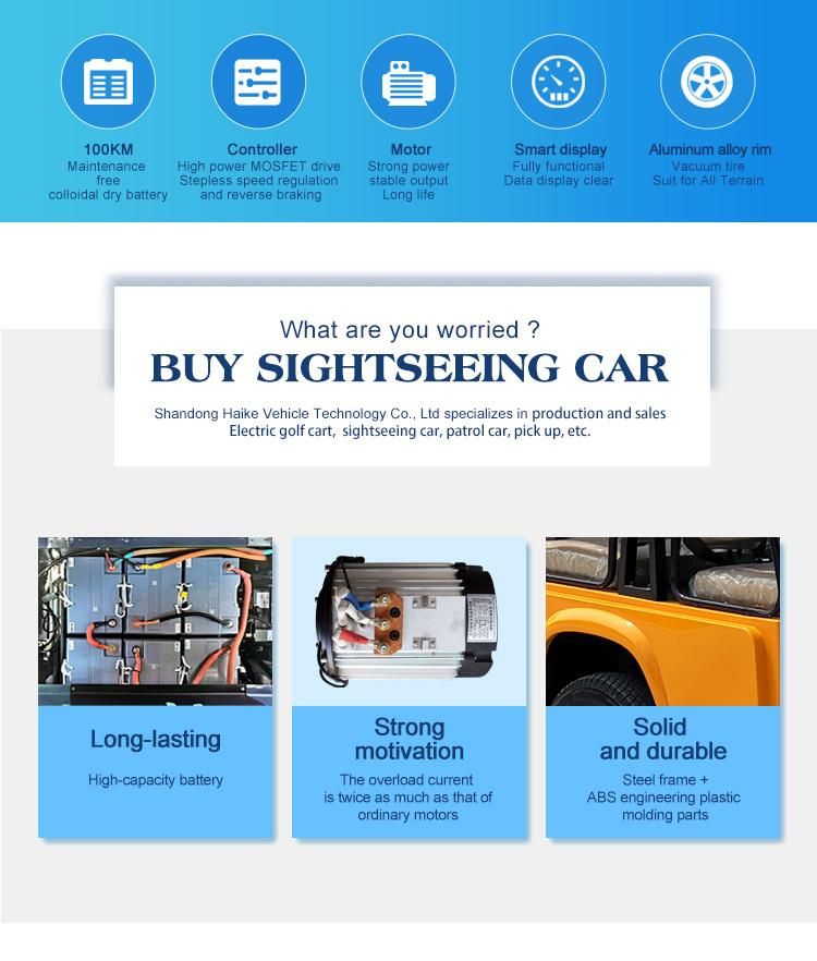 Good Price Standard Sightseeing Haike Shandong, China Electrical Car Bus Hkg-A0-11