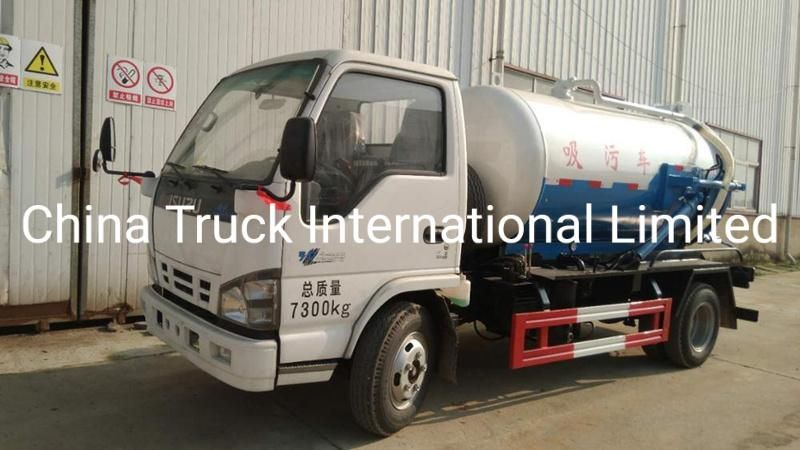 Isuzu Npr 600p 4*2 120HP Vacuum Suction Tanker Truck